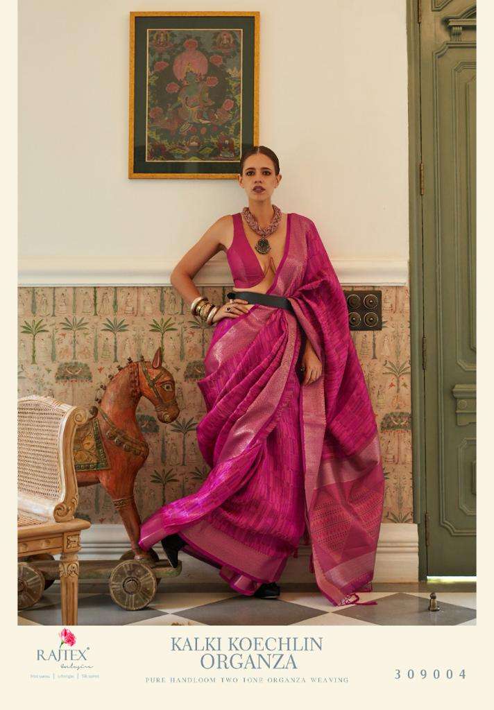 RAJTEX PRESENTS KALKI KOECHLIN - ORGANZA HANDLOOM ORGANZA SILK SAREES CATALOG WHOLESALER 