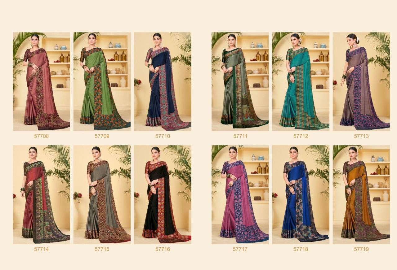 VIPUL PRESENTS JULIET CHIFFON VINTAGE UNIFORM SAREES CATALOG WHOLESALER