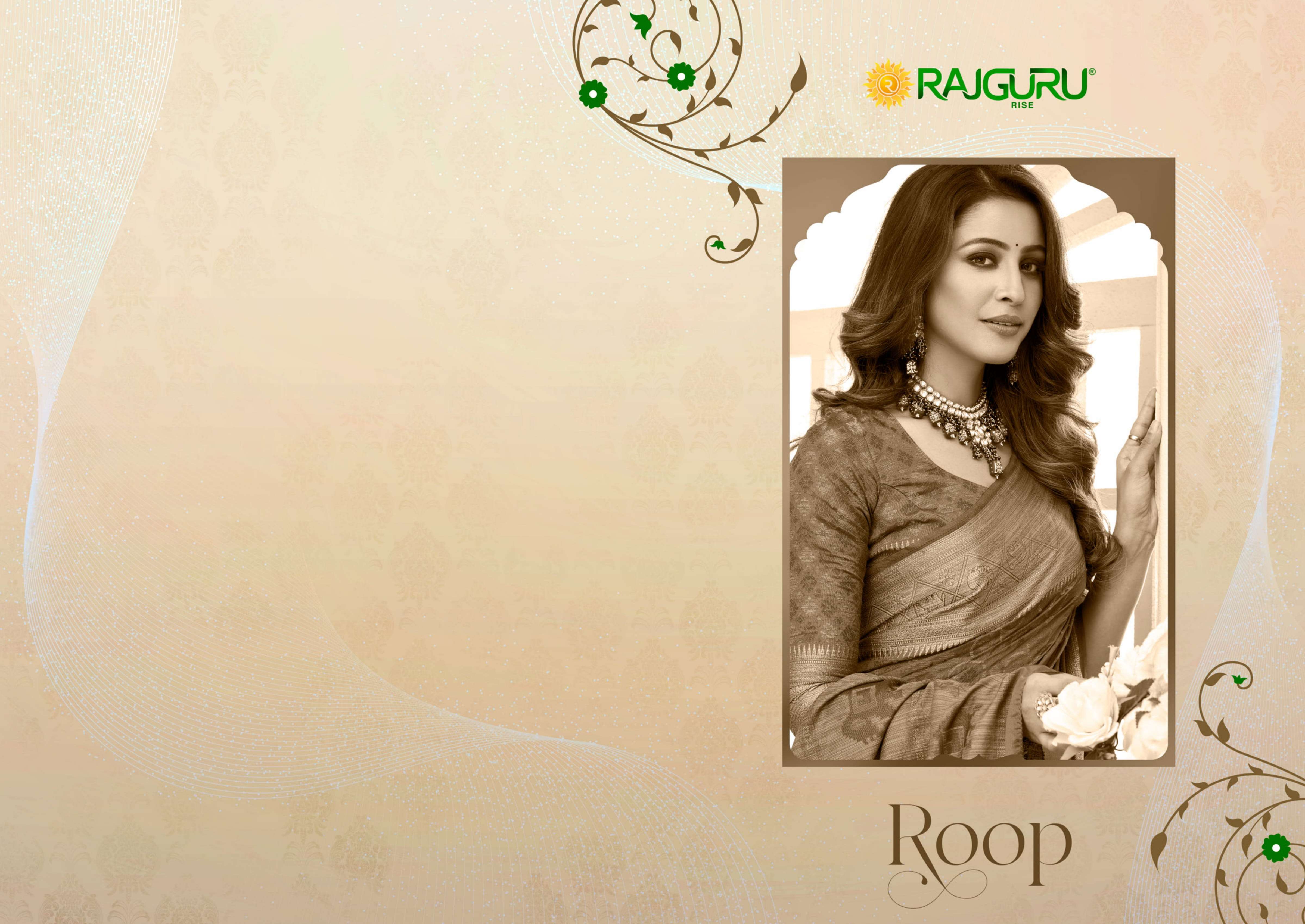 RAJGURU PRESENTS ROOP DESIGNER PARTY WEAR SAREES CATALOG WHOLESALER AND EXPORTER IN SURAT 