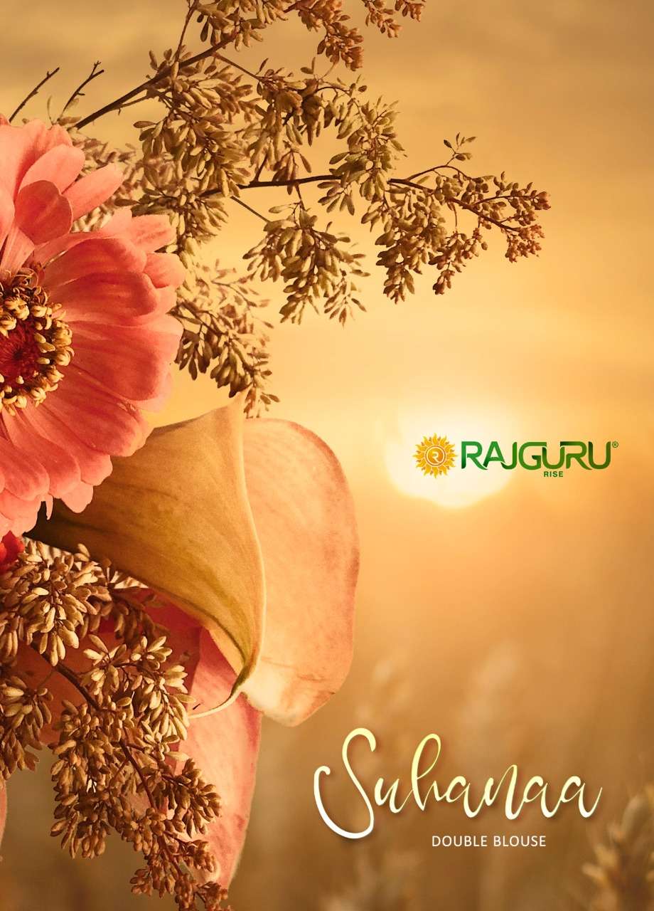 RAJGURU PRESENTS SUHAANA CHIFFON CRAPE BASE FABRIC WITH DOUBLE BLOUSE SAREES CATALOG WHOLESALER AND EXPORTER IN SURAT