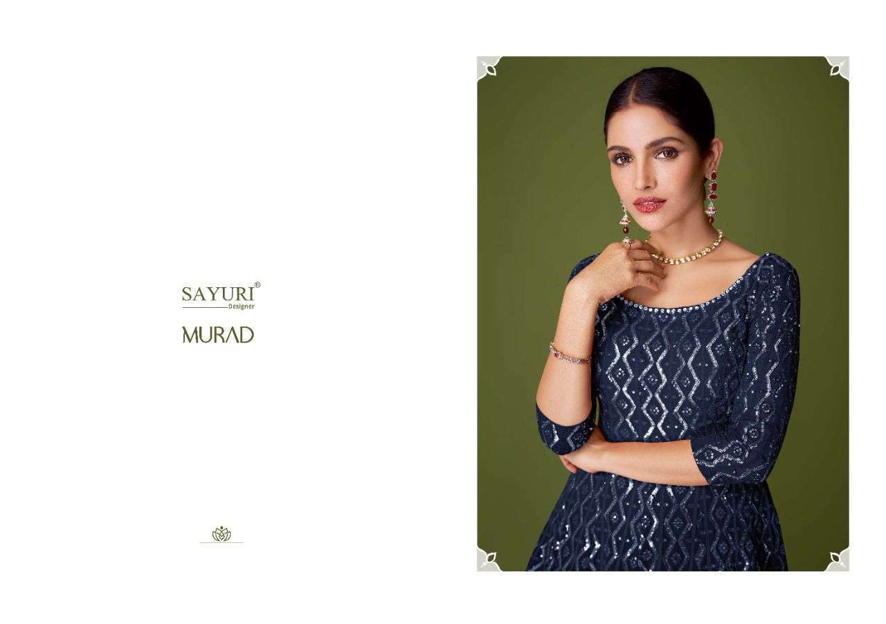 SAYURI DESIGNER PRESENTS MURAD FULL STITCHED PARTY WEAR DRESSES CATALOG WHOLESALER AND EXPORTER IN SURAT 