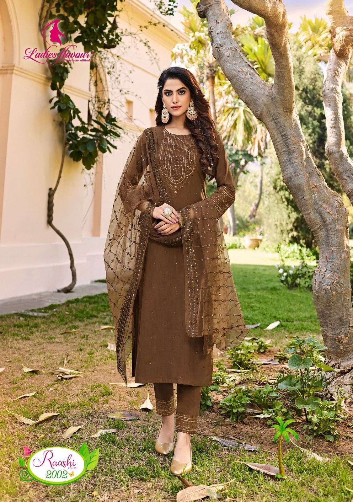 Ladies Flavour Presents Raashi vol-2 Fancy Viscose Kurti Pant Dupatta Set Catalog Wholeasaler and Exporter in Suart 