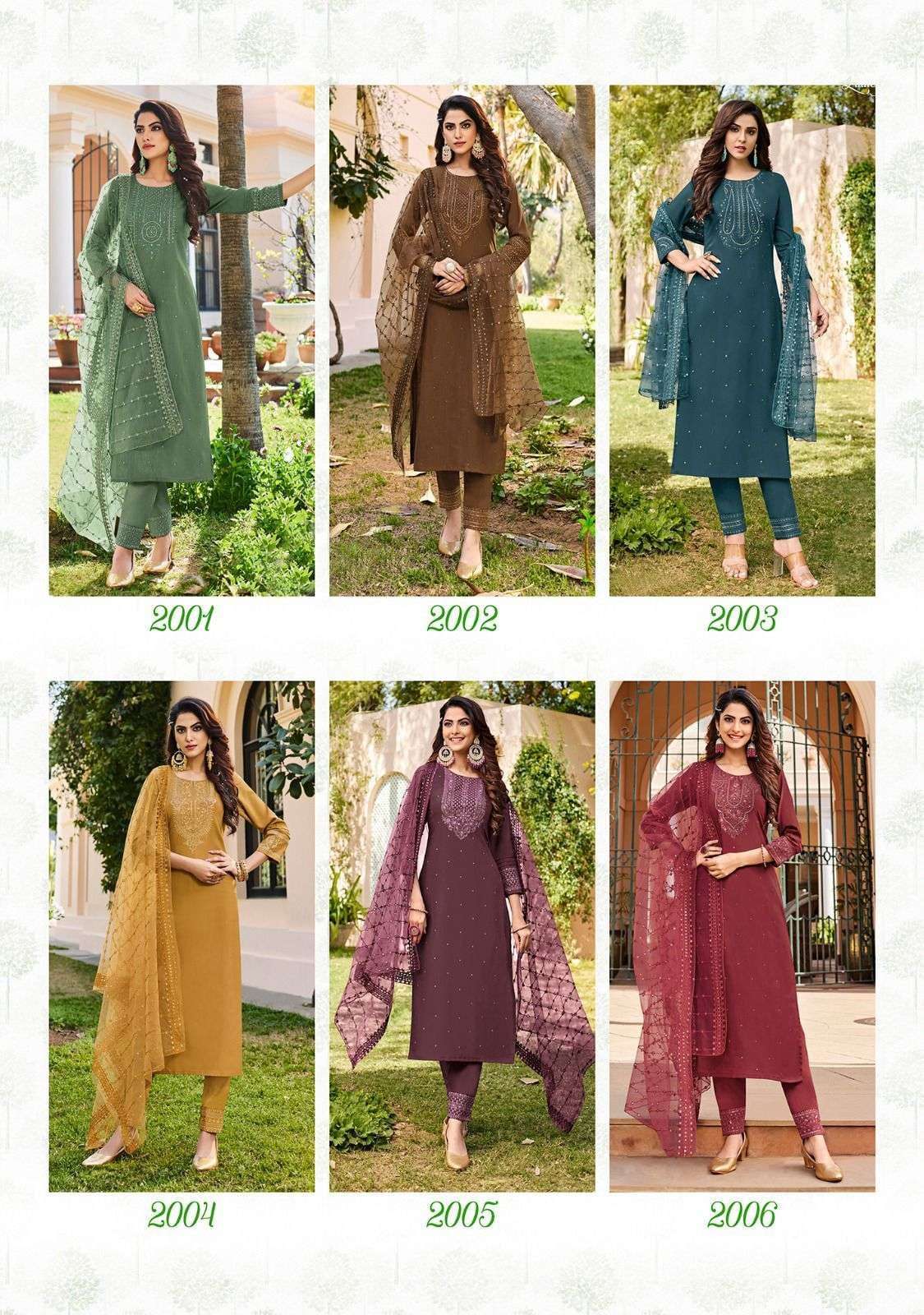 Ladies Flavour Presents Raashi vol-2 Fancy Viscose Kurti Pant Dupatta Set Catalog Wholeasaler and Exporter in Suart 