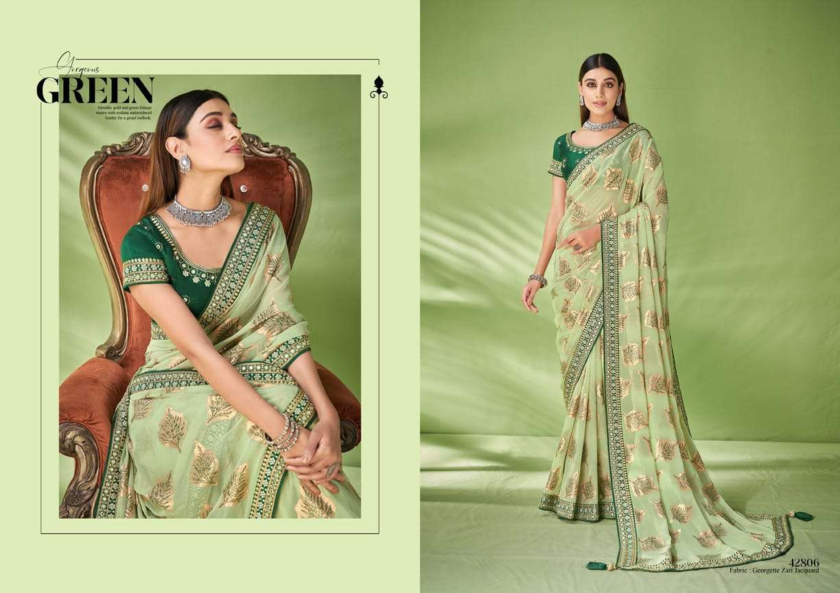 Mahotsav presents Norita 42800 ishya georgette designer sarees catalog wholesaler 