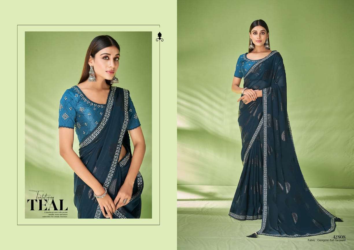 Mahotsav presents Norita 42800 ishya georgette designer sarees catalog wholesaler 
