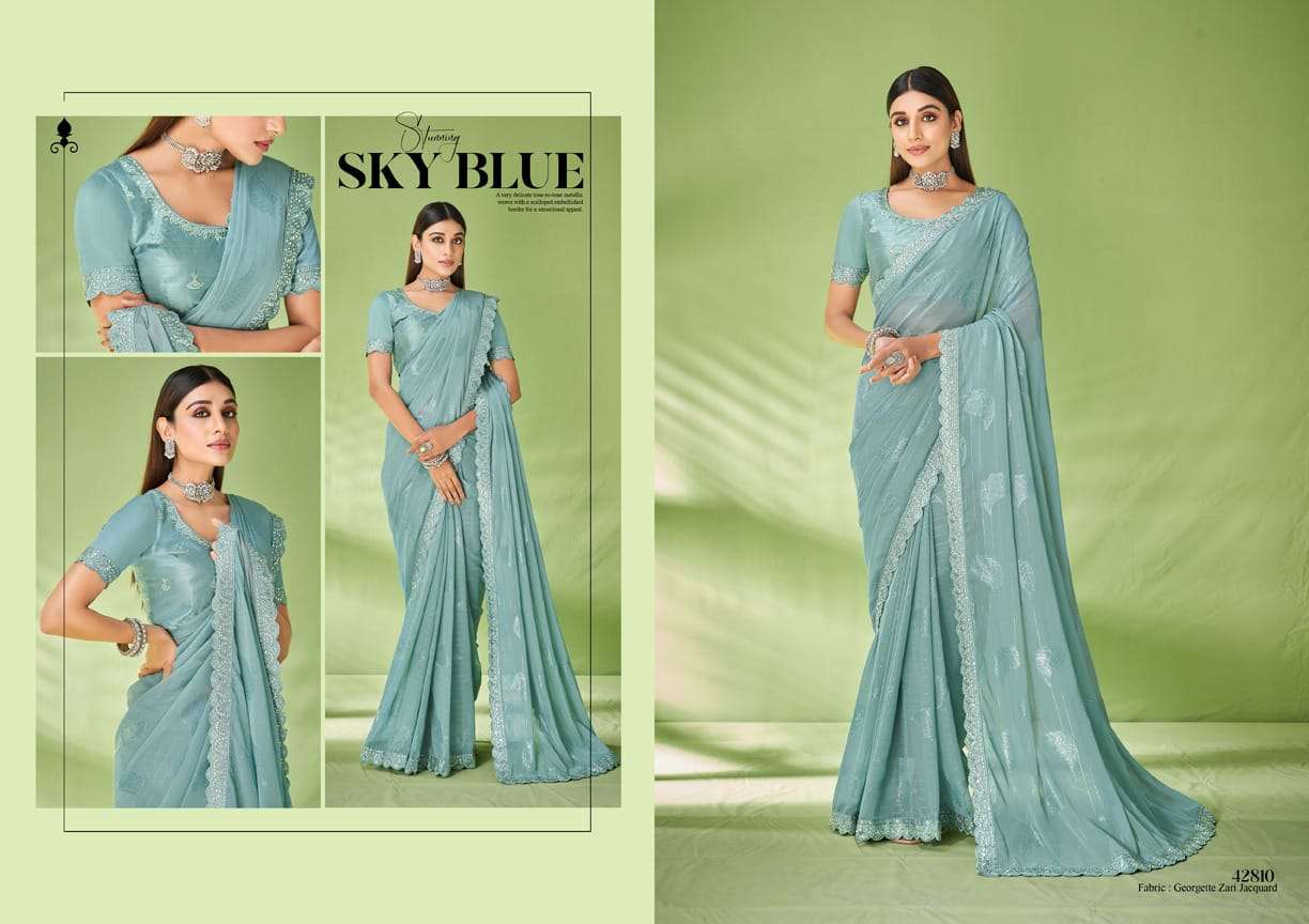 Mahotsav presents Norita 42800 ishya georgette designer sarees catalog wholesaler 