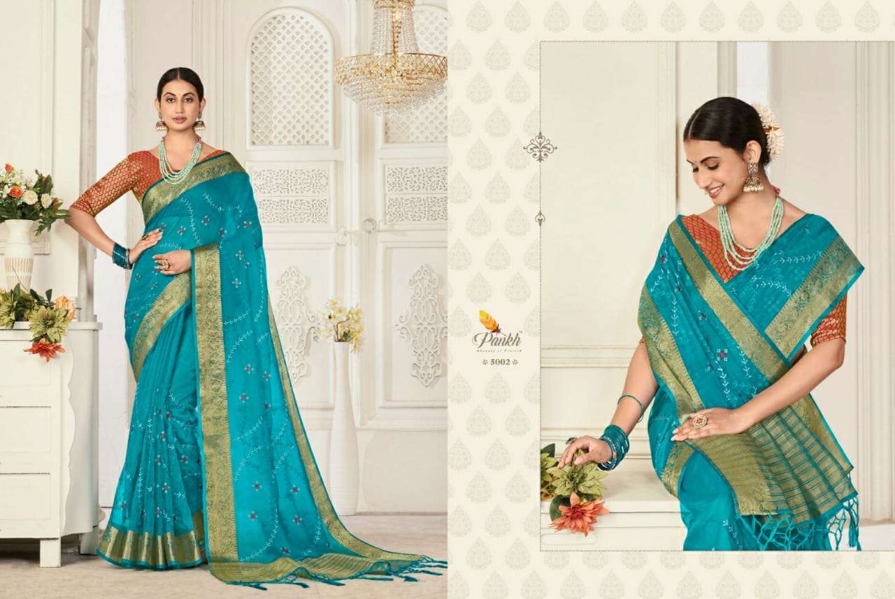 Pank presents Shagun vol-1 organza sarees catalog wholesaler 