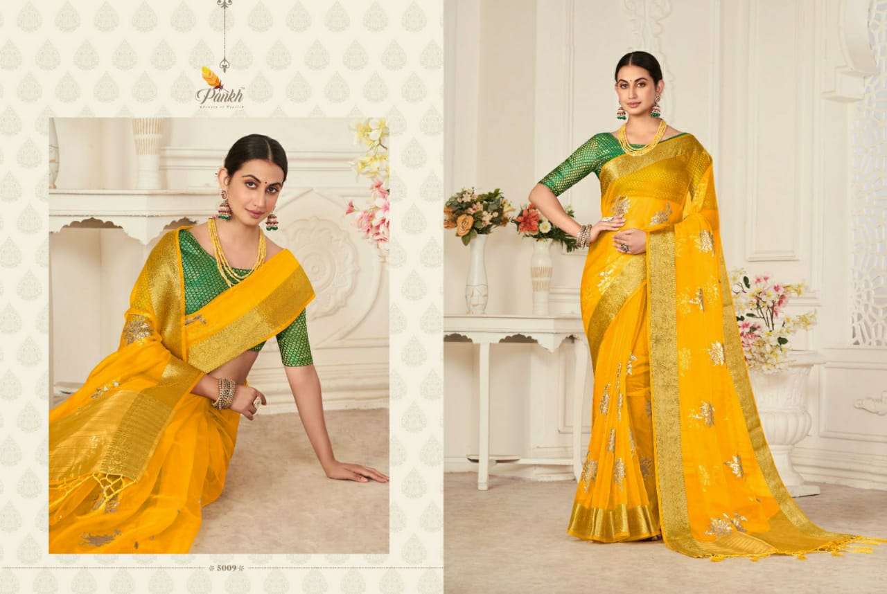 Pank presents Shagun vol-1 organza sarees catalog wholesaler 