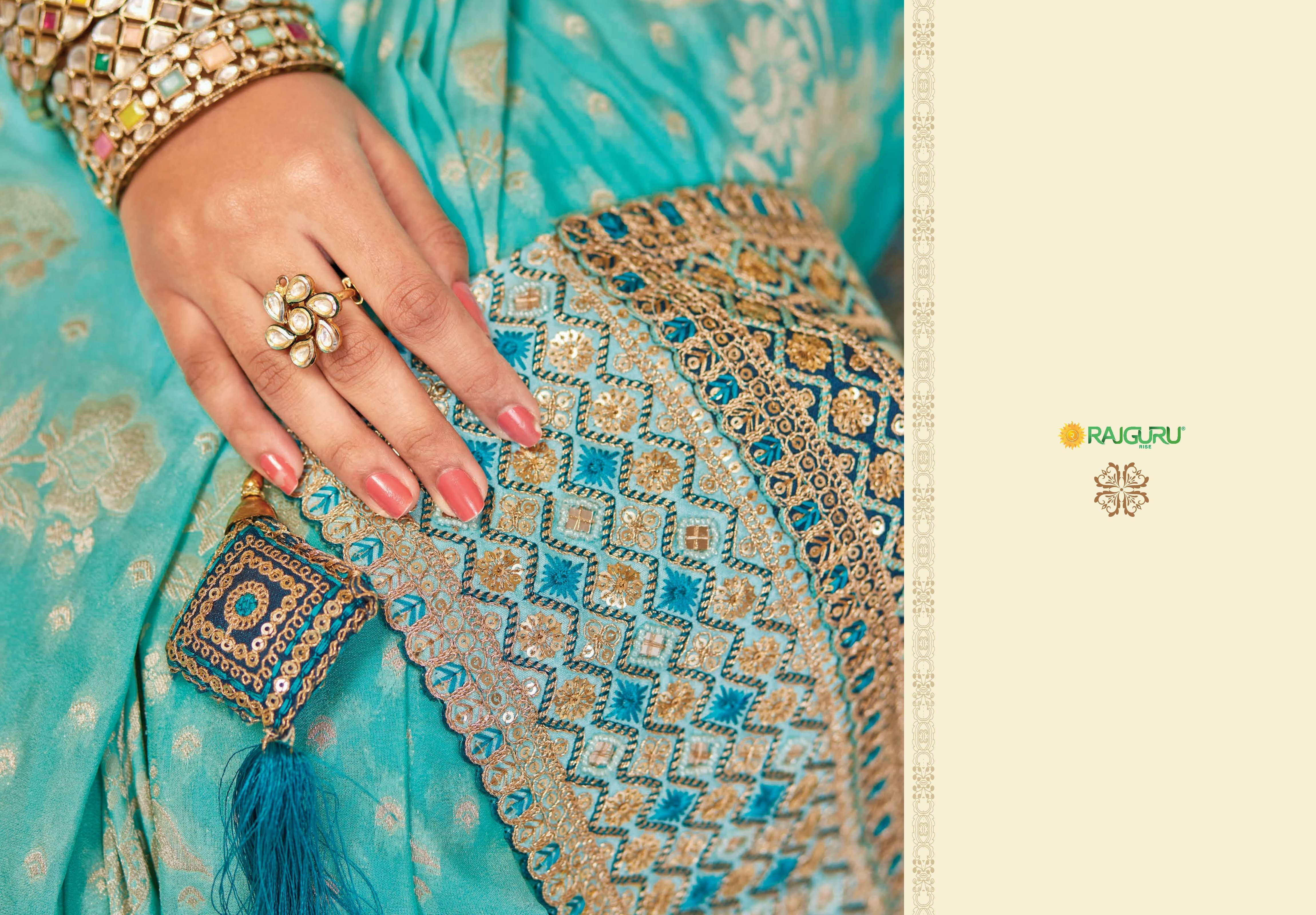 RAJGURU PRESENTS NIRALI DESIGNER WEDDING WEAR HEAVY FANCY SILK SAREES CATALOG WHOLESALER AND EXPORTER IN SURAT