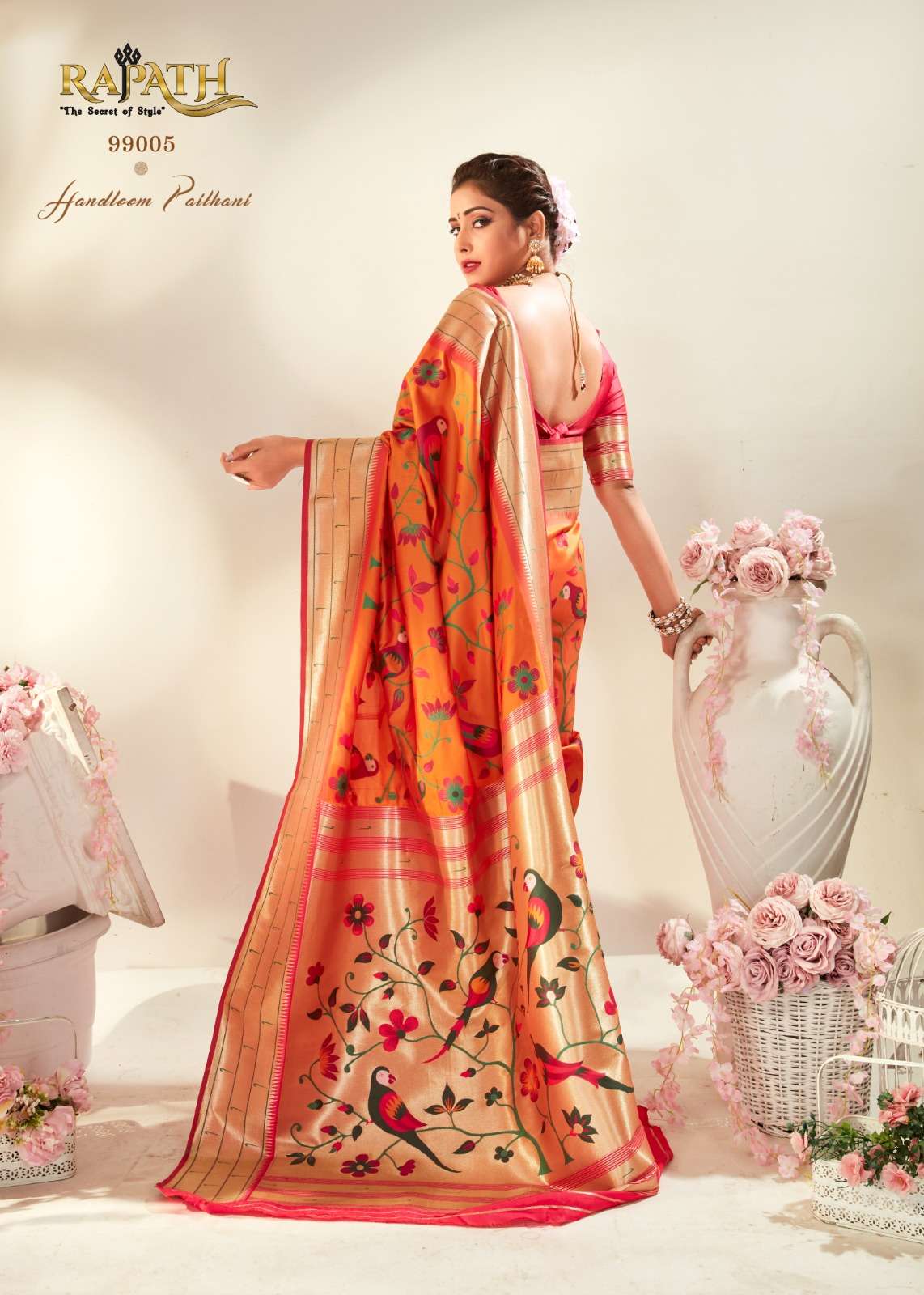 RAJPATH PRESENTS TANISHQ PAITHANI SILK DESIGNER PURE PAITHANI SILK WITH MINAKARI WEAVING  SILK SAREES CATALOG WHOLESALER AND EXPORTER IN SURAT