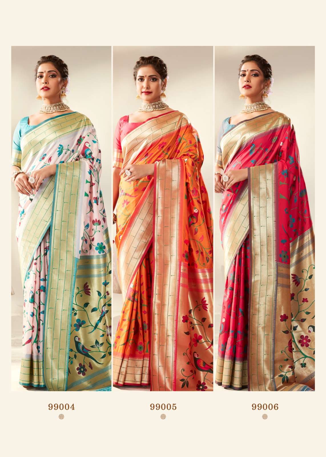 RAJPATH PRESENTS TANISHQ PAITHANI SILK DESIGNER PURE PAITHANI SILK WITH MINAKARI WEAVING  SILK SAREES CATALOG WHOLESALER AND EXPORTER IN SURAT