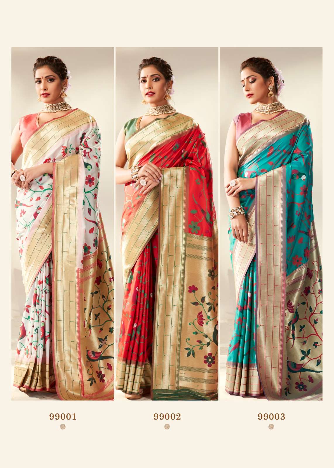 RAJPATH PRESENTS TANISHQ PAITHANI SILK DESIGNER PURE PAITHANI SILK WITH MINAKARI WEAVING  SILK SAREES CATALOG WHOLESALER AND EXPORTER IN SURAT