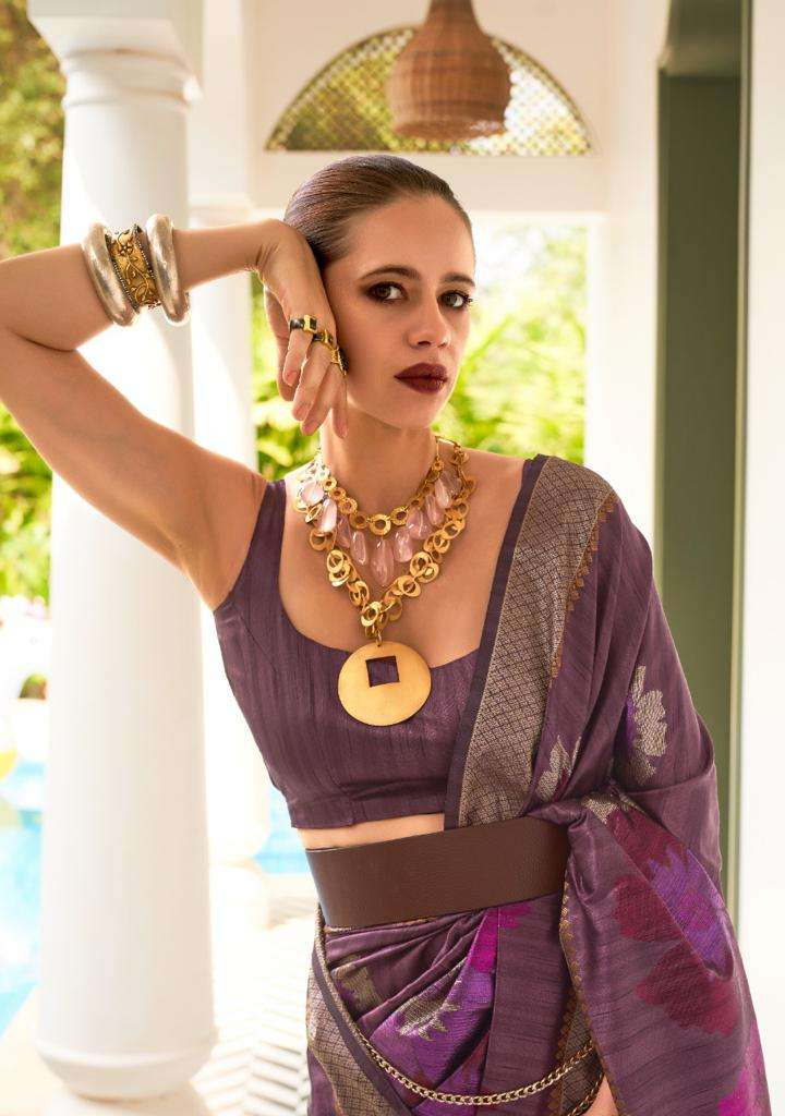 RAJTEX PRESENTS KALKI KOECHLIN SILK 313001 TO 313006S SERIES MULTI COLOURED ZARI HANDLOOM WEAVING SILK SAREES CATALOG WHOLESALER AND EXPORTER IN SUART 