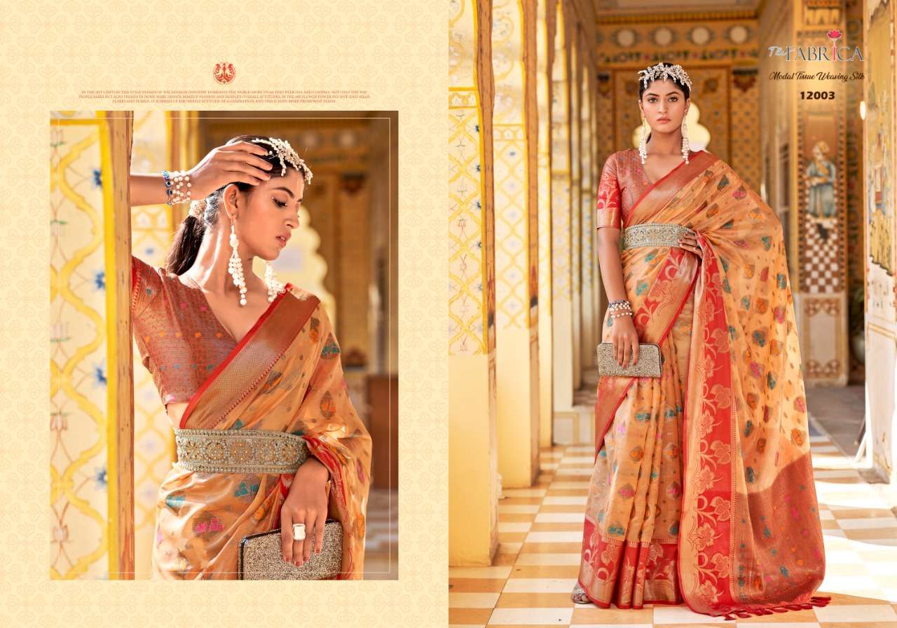 THE FABRICA PRESENTS SANSKRITI ORGANZA SILK DIGITAL PRINTED SUMMER WEAR SAREES CATALOG WHOLESALER AND EXPOTERSR