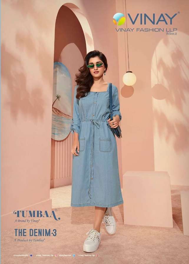 VINAY TUMBA PRESENTS THE DENIM VOL-3 BOLLYWOOD DESIGNER DENIM KURTI CATALOG WHOLESALER AND EXPORTER IN SURAT 