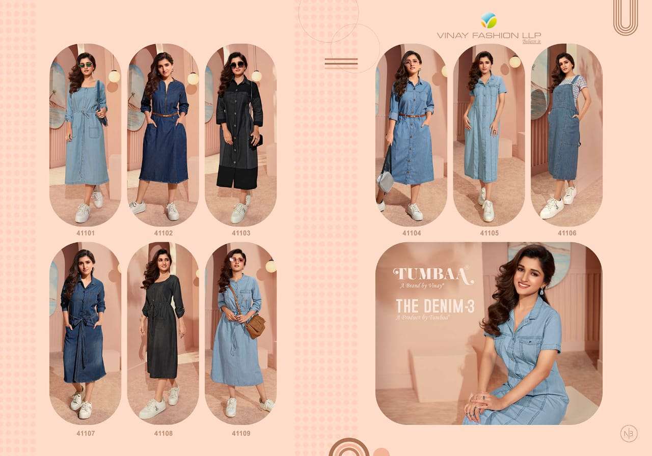 VINAY TUMBA PRESENTS THE DENIM VOL-3 BOLLYWOOD DESIGNER DENIM KURTI CATALOG WHOLESALER AND EXPORTER IN SURAT 