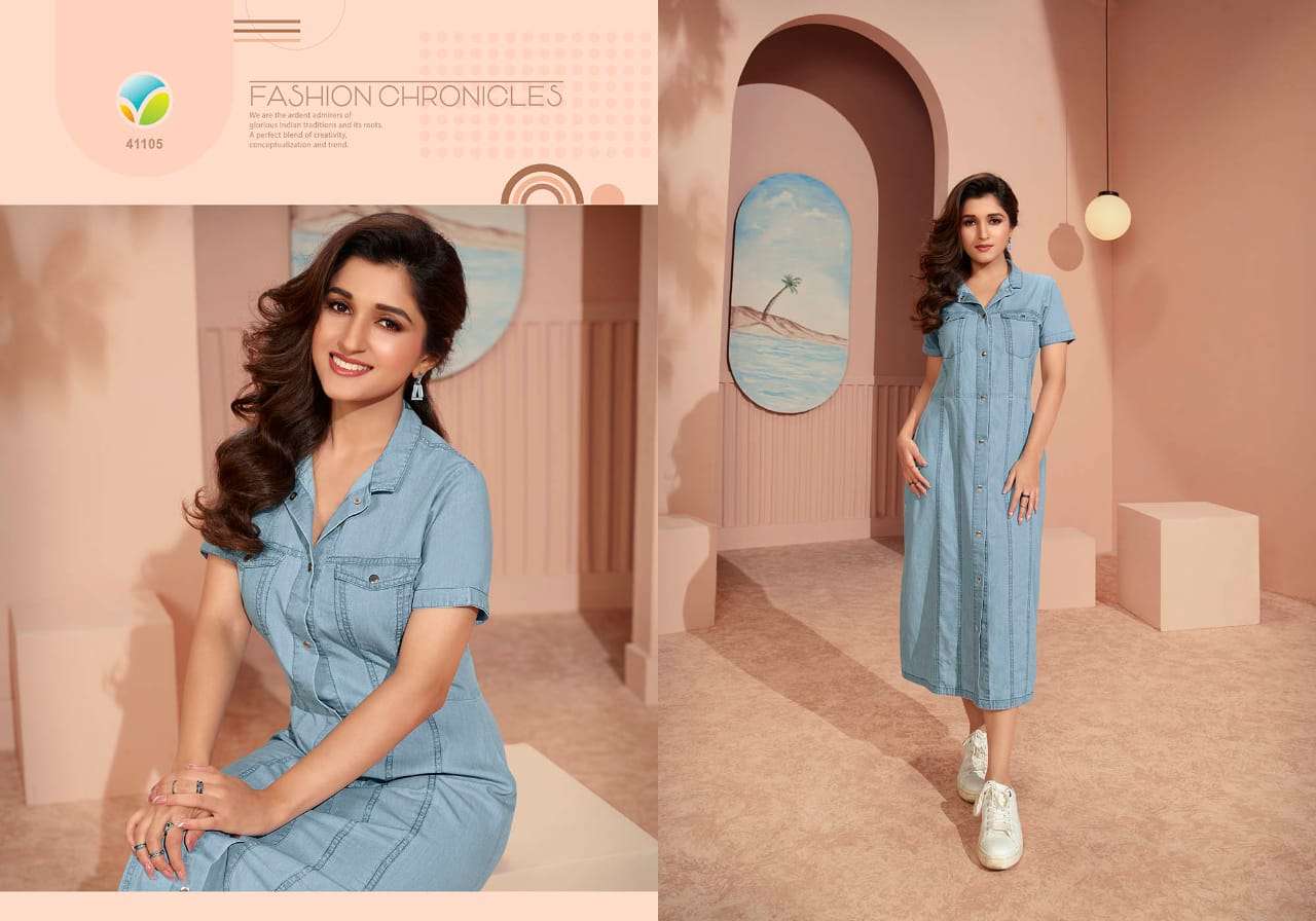 vinay tumba presents the denim vol 3 bollywood designer denim kurti catalog wholesaler and exporter in surat 3 2023 02 27 15 06 33