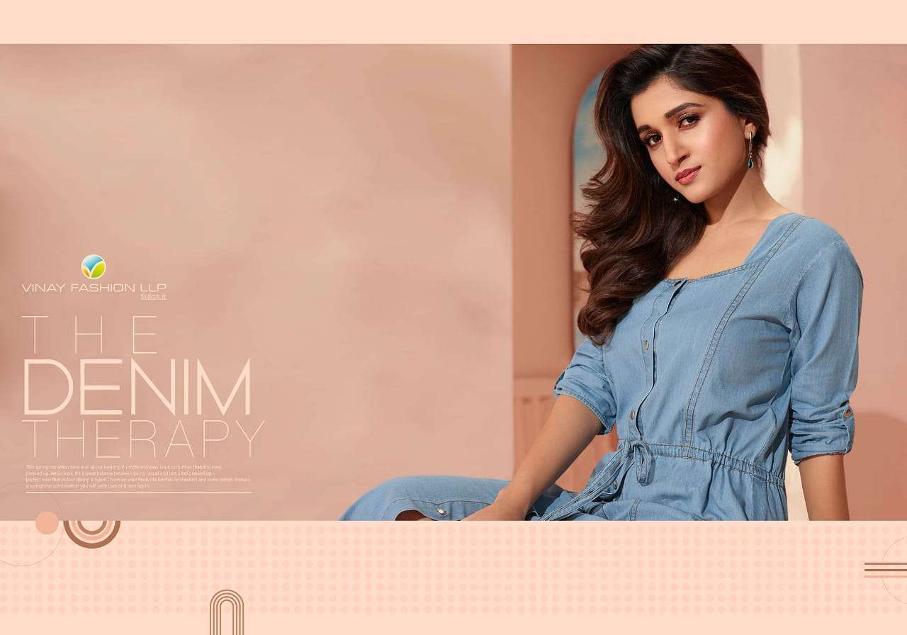VINAY TUMBA PRESENTS THE DENIM VOL-3 BOLLYWOOD DESIGNER DENIM KURTI CATALOG WHOLESALER AND EXPORTER IN SURAT 
