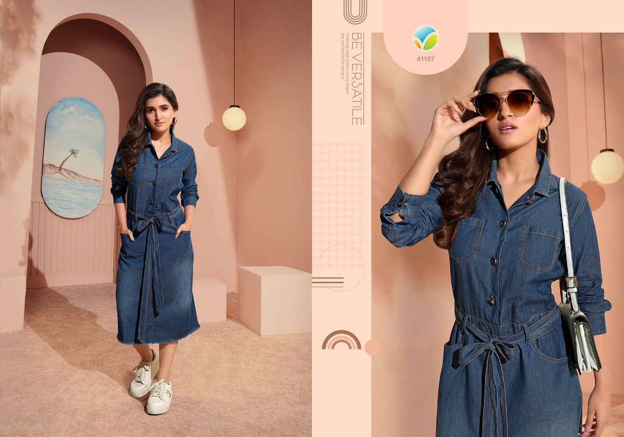 VINAY TUMBA PRESENTS THE DENIM VOL-3 BOLLYWOOD DESIGNER DENIM KURTI CATALOG WHOLESALER AND EXPORTER IN SURAT 