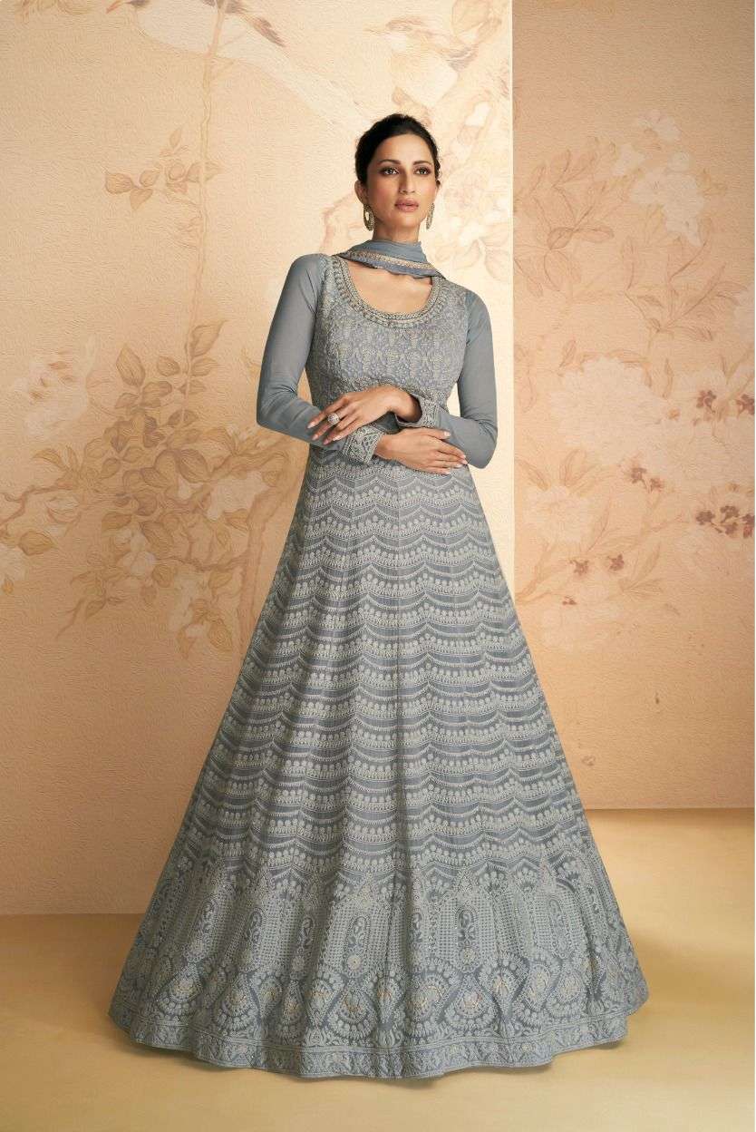 Ashirwad presents Disha georgette readymade gown catalog collection 