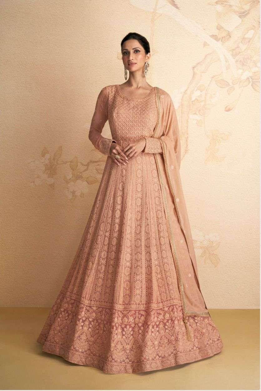 Ashirwad presents Disha georgette readymade gown catalog collection 