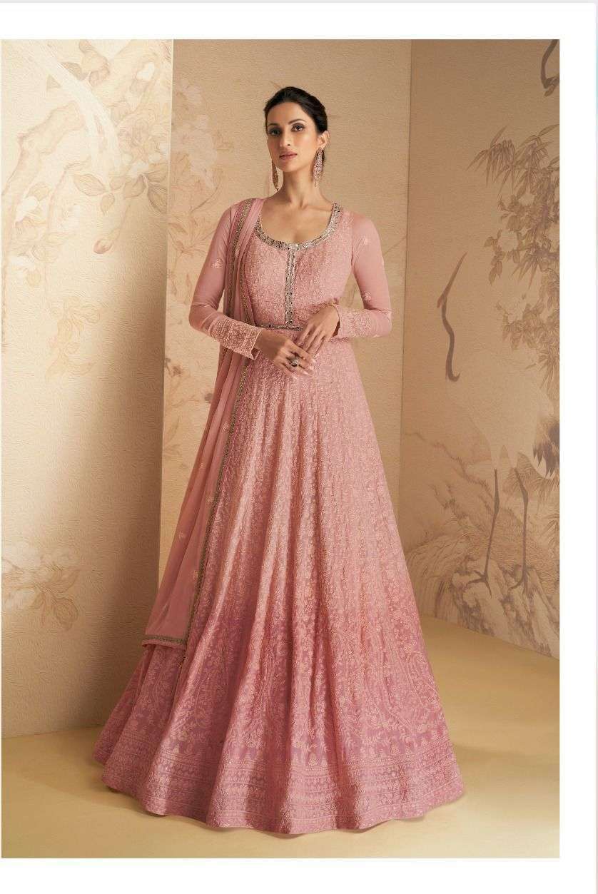 Ashirwad presents Disha georgette readymade gown catalog collection 