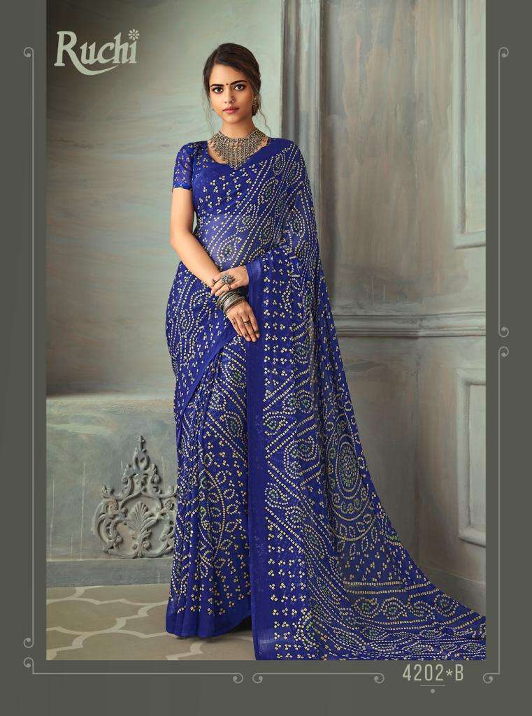 Neela ambar - Bandhej Saree