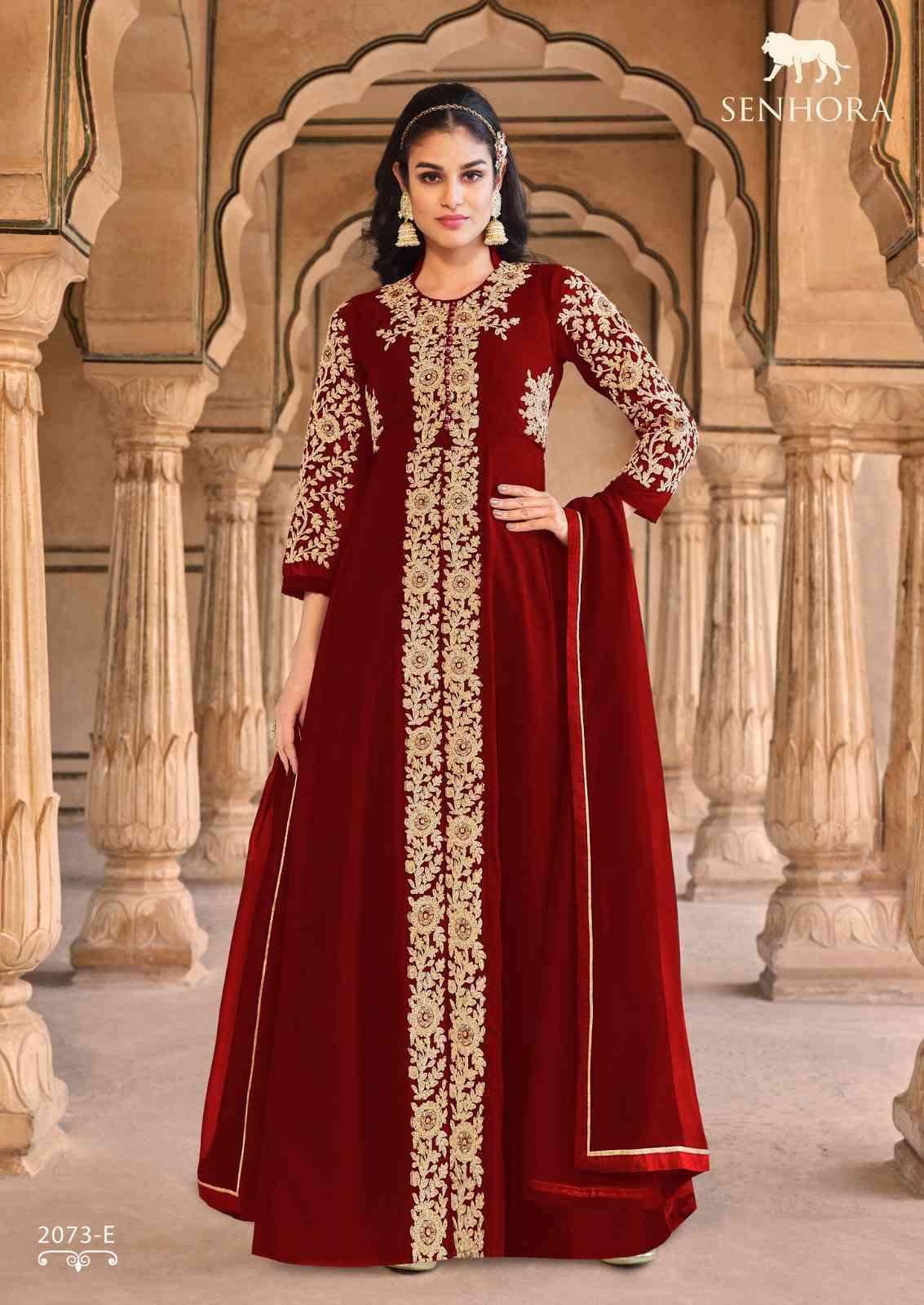 Wedding WearBridal Wear Embroidered Designer Gown Style Suit at Rs  3795/piece in Surat
