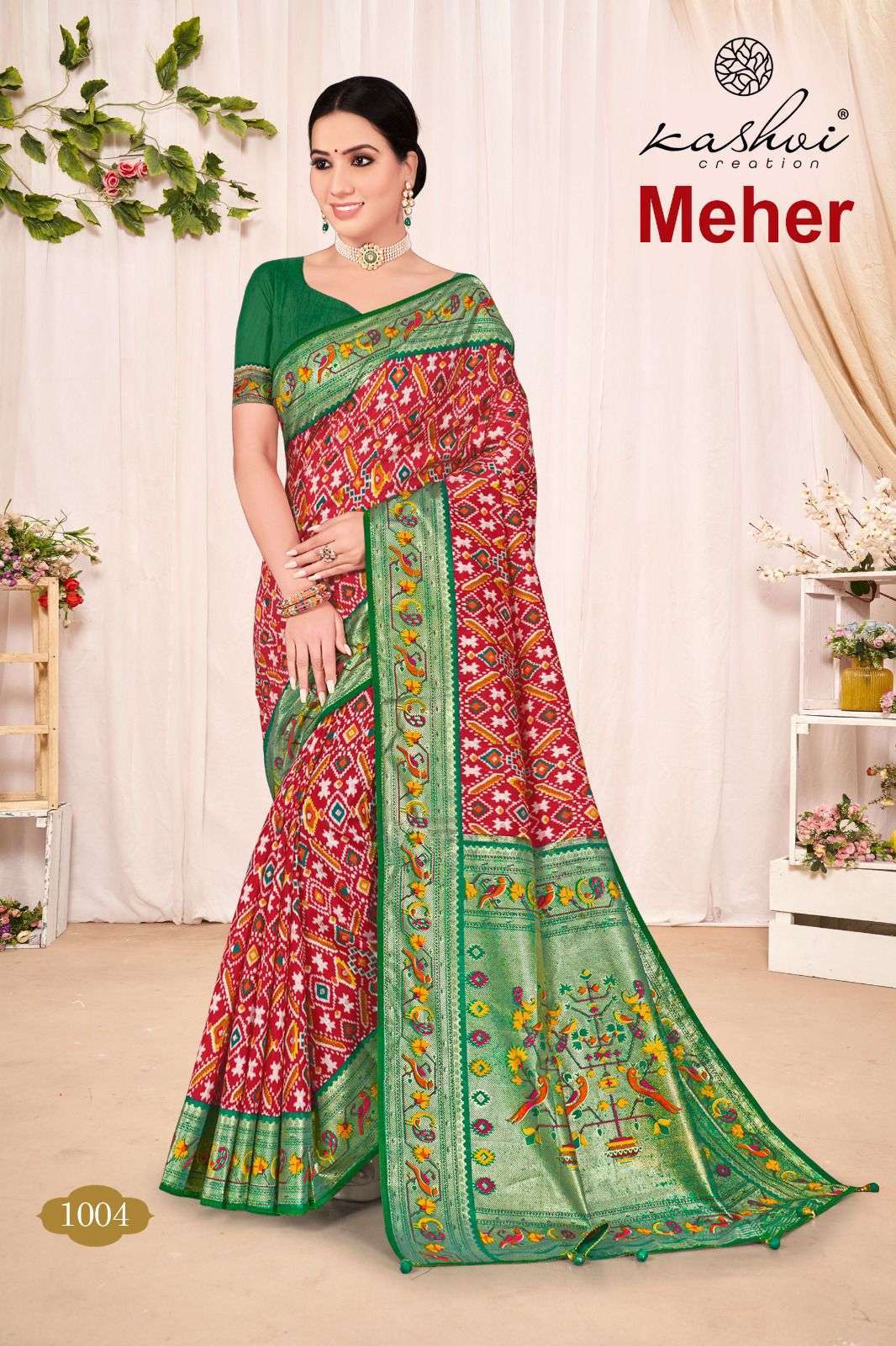 KASHVI PRESENTS MEHER DOLA SILK LATEST DESIGN SAREES CATALOG WHOLESALER AND EXPORTER IN SURAT 