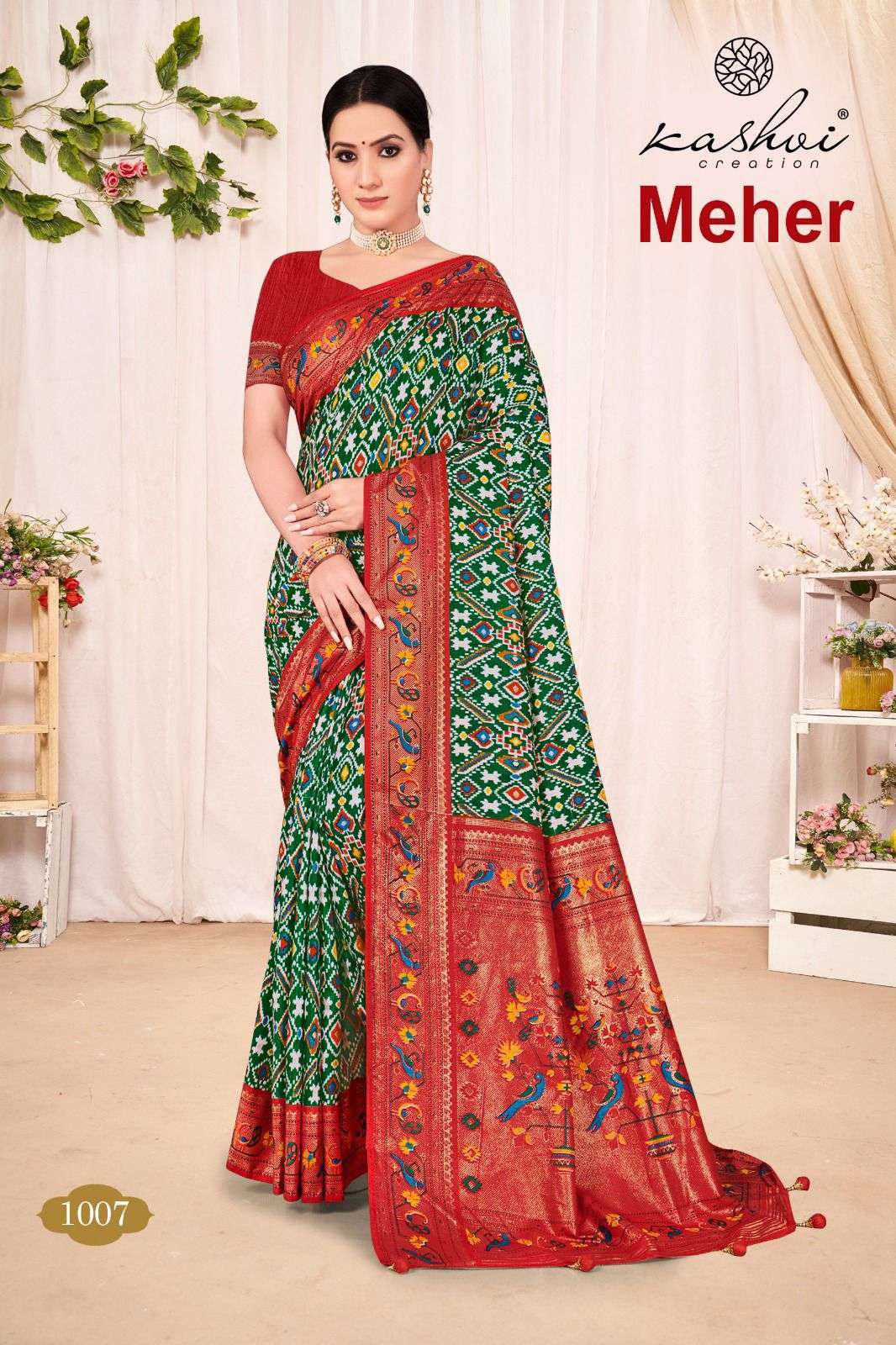 KASHVI PRESENTS MEHER DOLA SILK LATEST DESIGN SAREES CATALOG WHOLESALER AND EXPORTER IN SURAT 