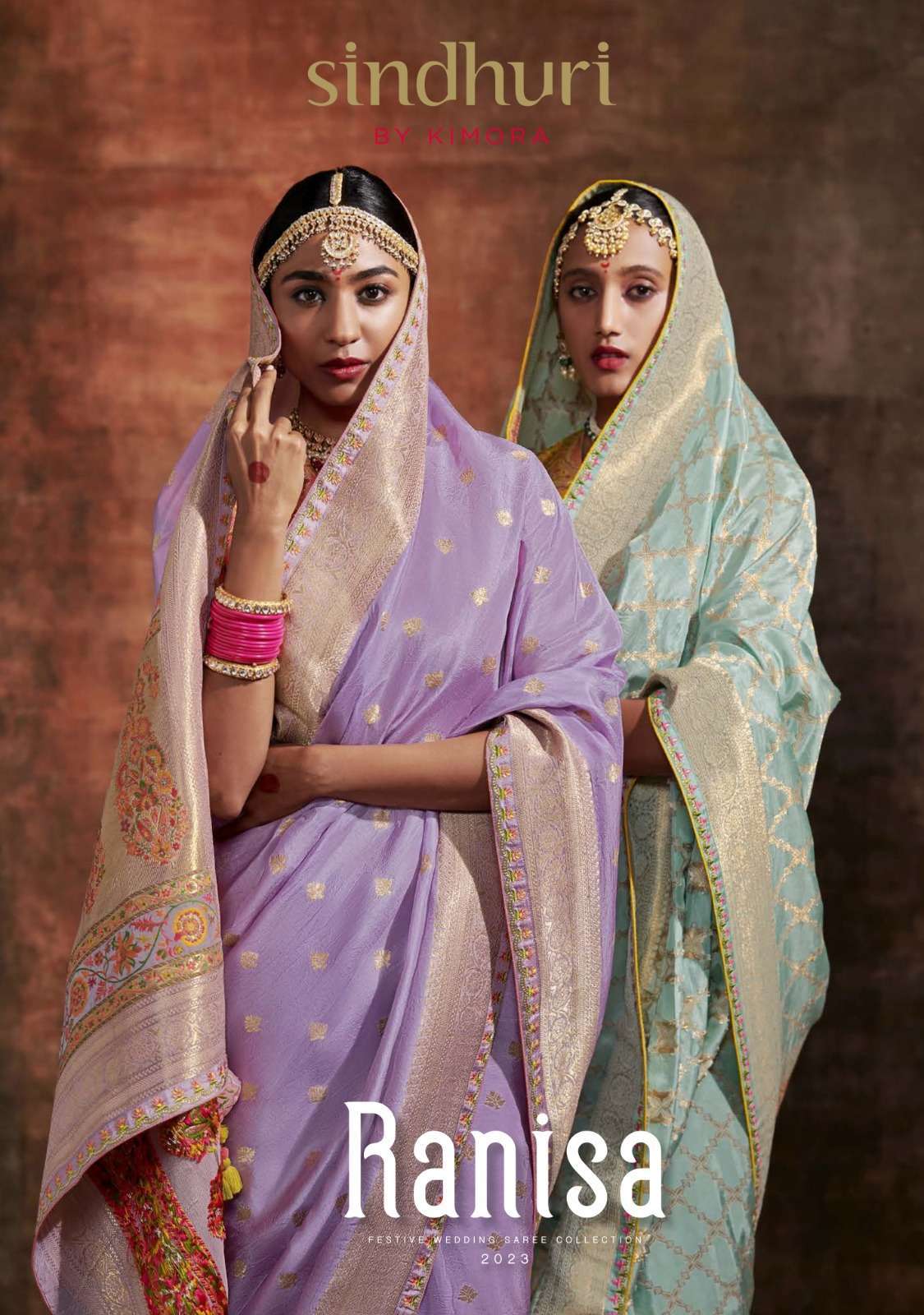 KIMORA SINDHURI PRESENTS RANISA DESIGNER SAREE COLLECTION WITH HEAVY PALLU SAREES CATALOG WHOLESALER AND EXPORTER 