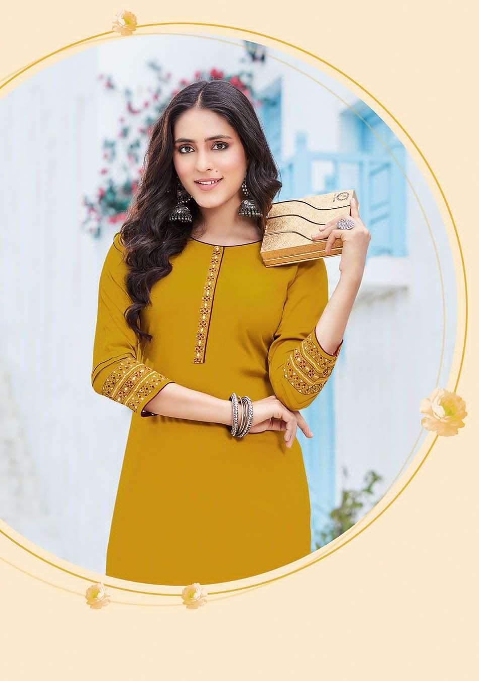 LADIES FLAVOUR PRESENTS SERENA VOL-9 DESIGNER DAILY WEAR KURTIS CATALOG WHOLESALER AND EXPORTER IN SURAT 