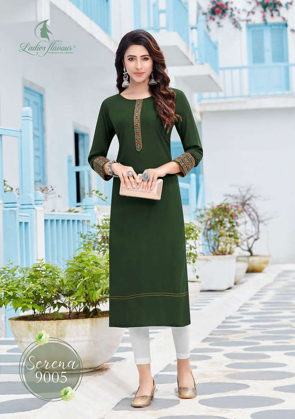 LADIES FLAVOUR PRESENTS SERENA VOL-9 DESIGNER DAILY WEAR KURTIS CATALOG WHOLESALER AND EXPORTER IN SURAT 
