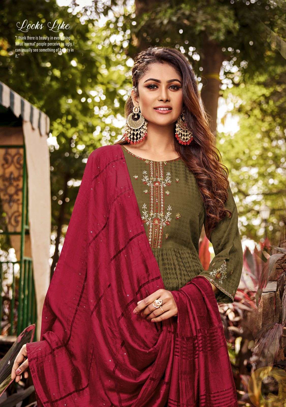 LADIES FLAVOUR PRESENTS SURABHI  READYMADE WEAVING BUTTI KURTI WITH BOTTOM AND DUPATTA  CATALOG WHLESALER AND EXPORTER IN SURAT 