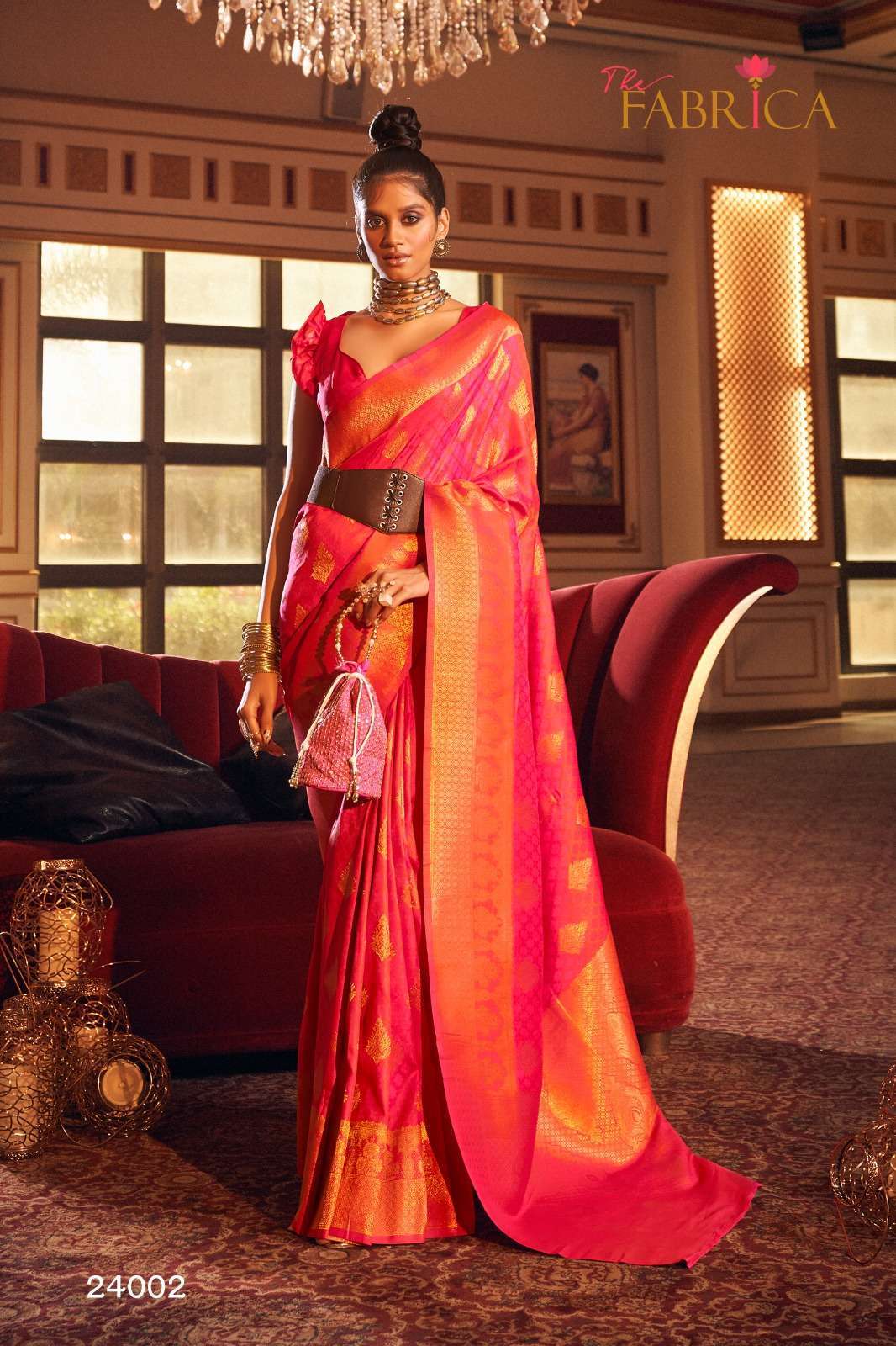The fabrica presents Skyla handloom silk designer sarees catalog wholesaler and exporters 
