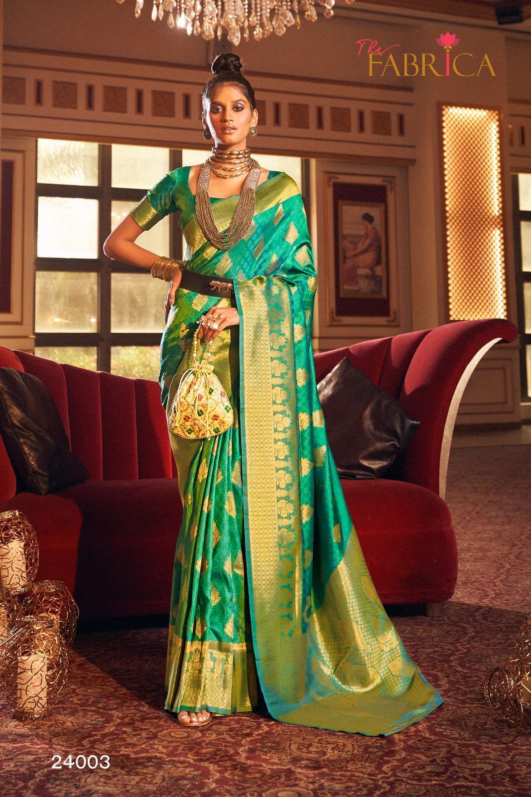 The fabrica presents Skyla handloom silk designer sarees catalog wholesaler and exporters 