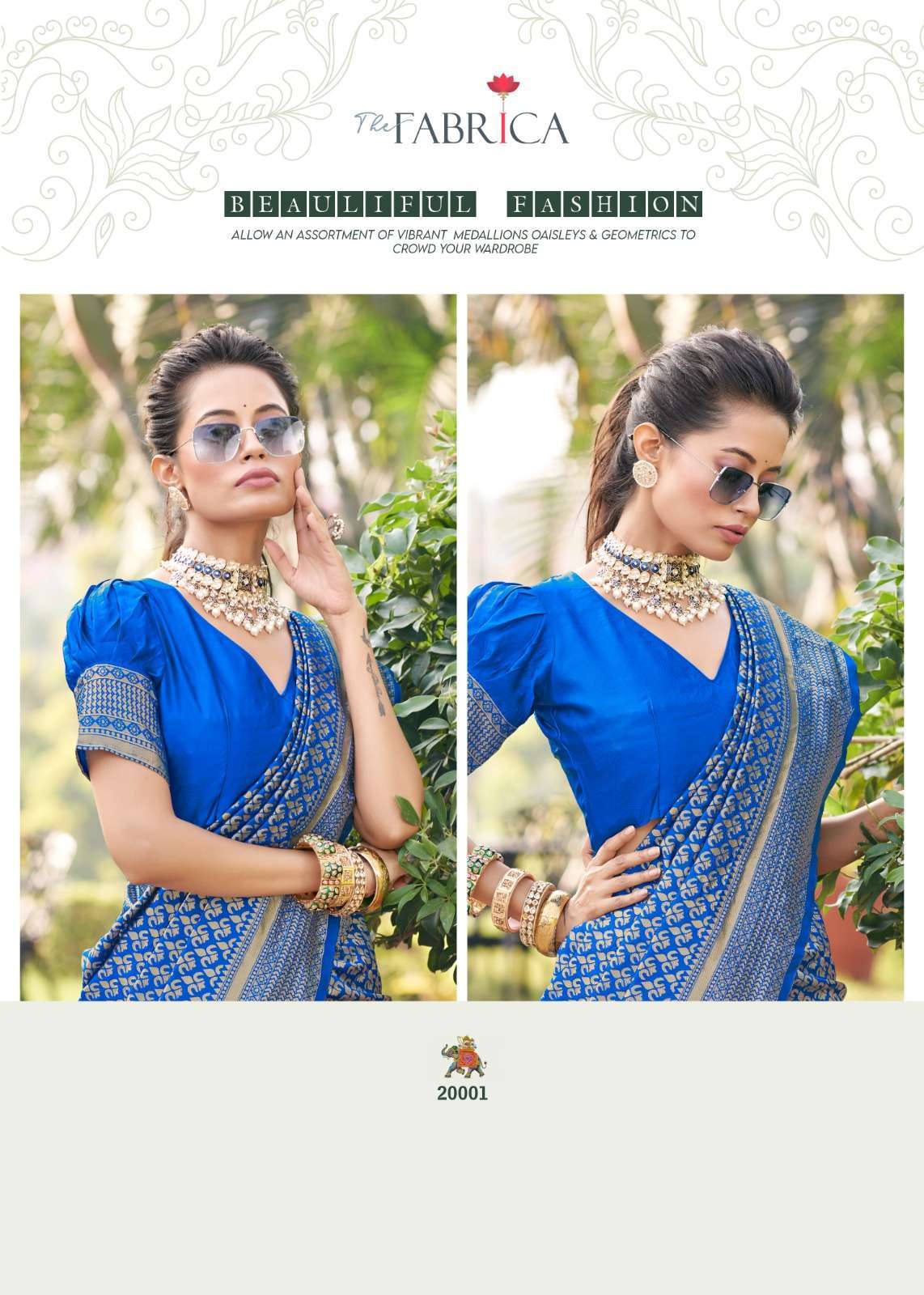 THE FABRICA PRESENTS STAVYA 20001-20006 ZARI SILK WEDDING SAREE CATALOG WHOLESALER AND EXPORTER IN SURAT 