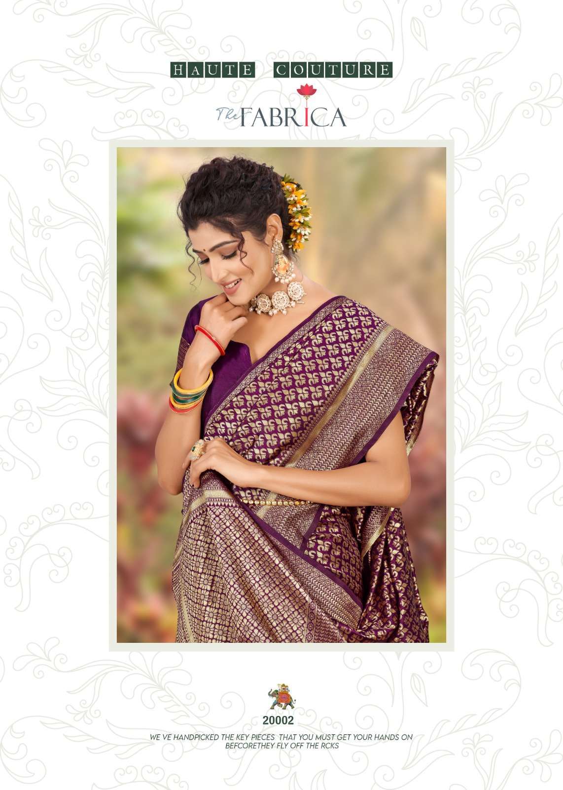 THE FABRICA PRESENTS STAVYA 20001-20006 ZARI SILK WEDDING SAREE CATALOG WHOLESALER AND EXPORTER IN SURAT 