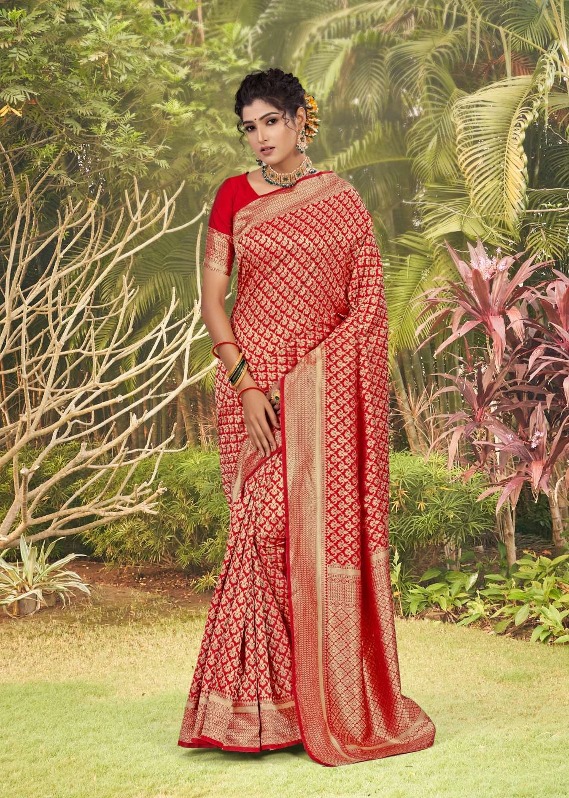 THE FABRICA PRESENTS STAVYA 20001-20006 ZARI SILK WEDDING SAREE CATALOG WHOLESALER AND EXPORTER IN SURAT 