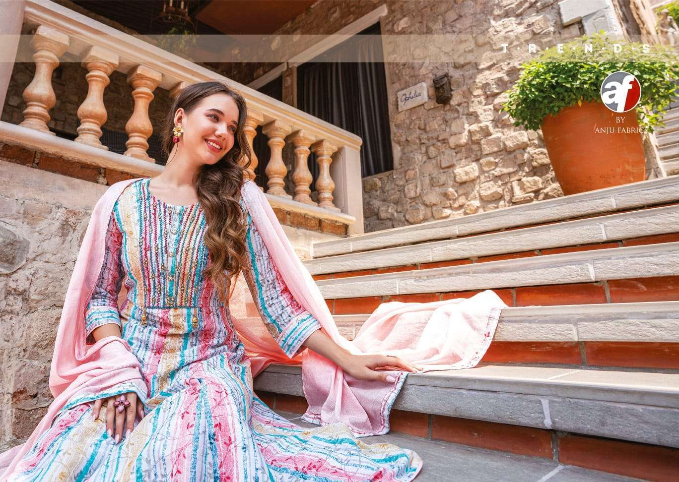 ANJU FAB PRESENTS ZARA VOL-3 FANTASTIC PRINT KURTI WITH PANT AND DUPATTA CATALOG WHOLESALER AND EXPORTER IN SURAT 