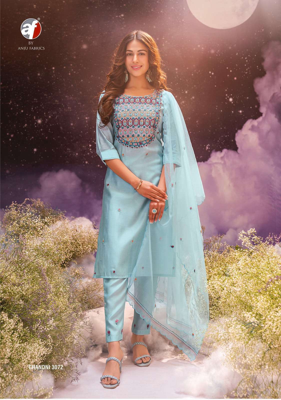 Anju Fabrics Presents Chandani Stylish Kurti Pant Dupatta catalog Wholesaler And Exporter IN Surat 