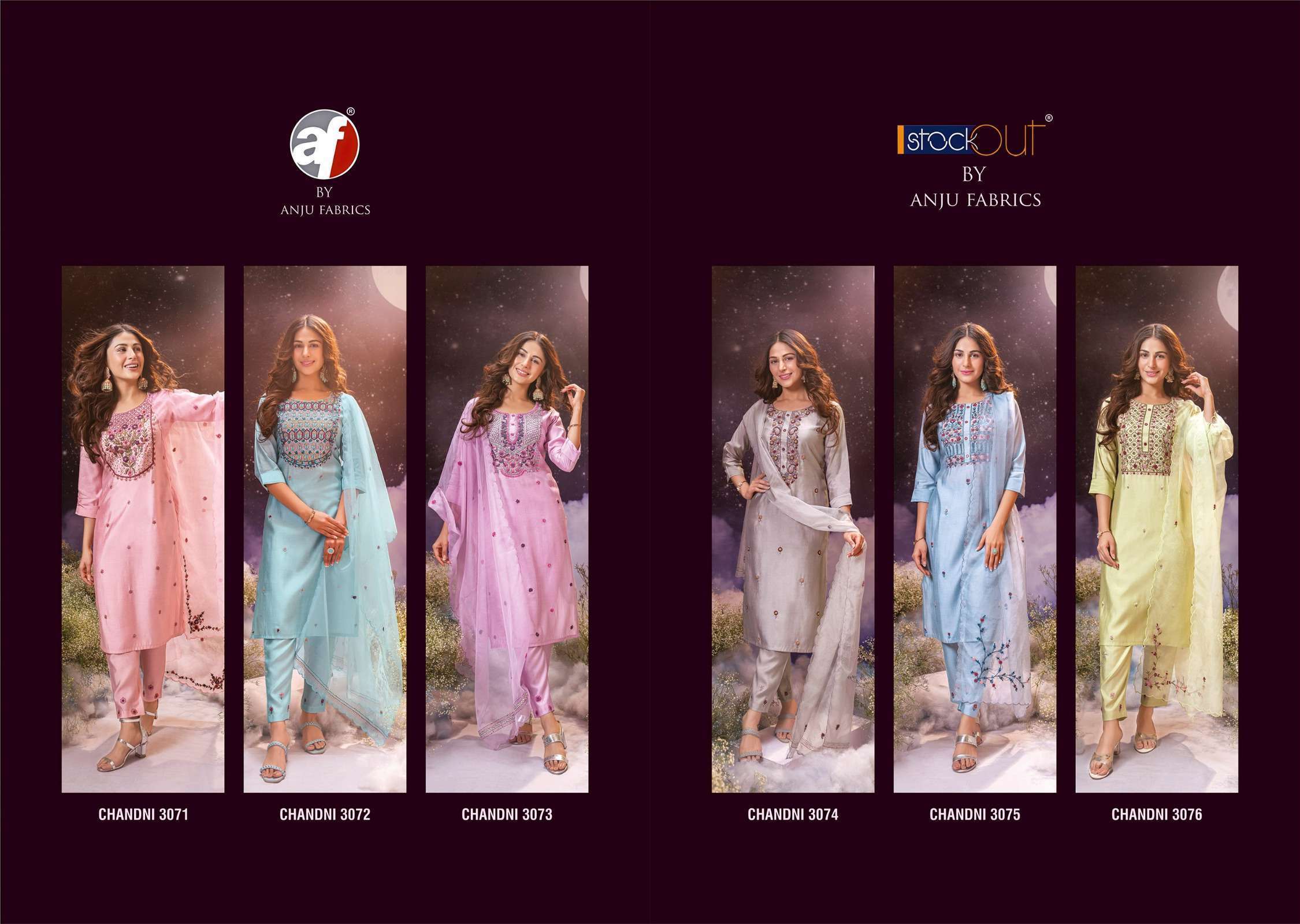 Anju Fabrics Presents Chandani Stylish Kurti Pant Dupatta catalog Wholesaler And Exporter IN Surat 
