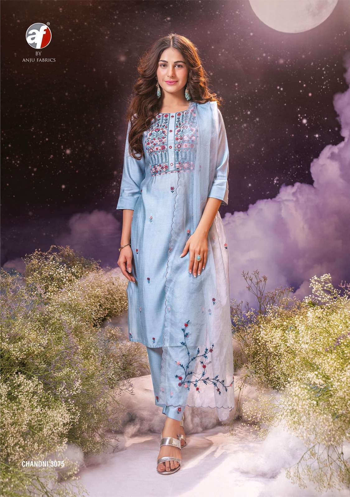 Anju Fabrics Presents Chandani Stylish Kurti Pant Dupatta catalog Wholesaler And Exporter IN Surat 