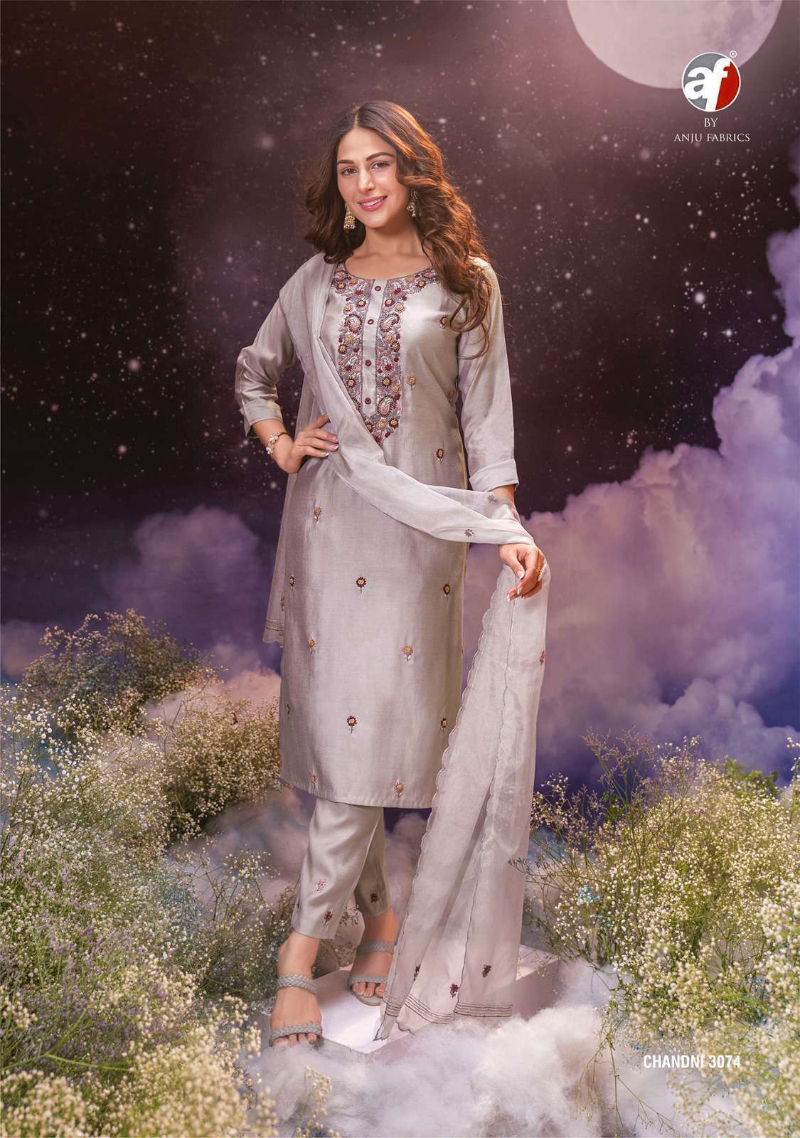 Anju Fabrics Presents Chandani Stylish Kurti Pant Dupatta catalog Wholesaler And Exporter IN Surat 