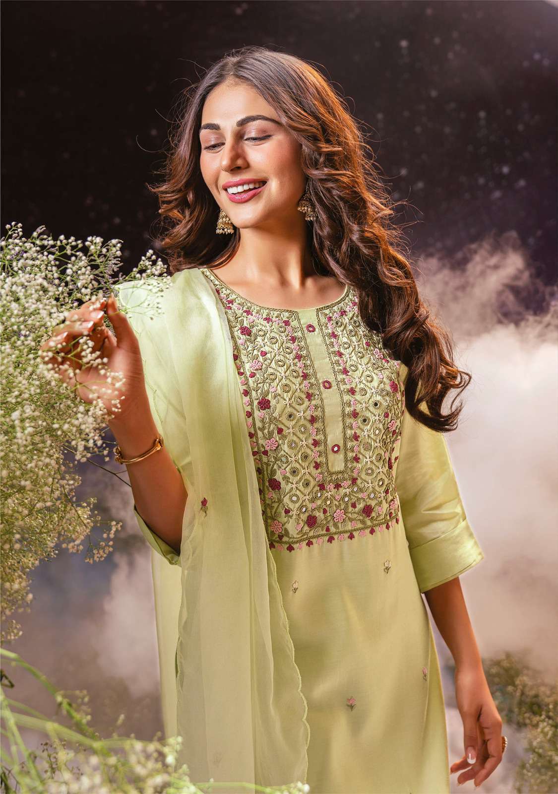 Anju Fabrics Presents Chandani Stylish Kurti Pant Dupatta catalog Wholesaler And Exporter IN Surat 