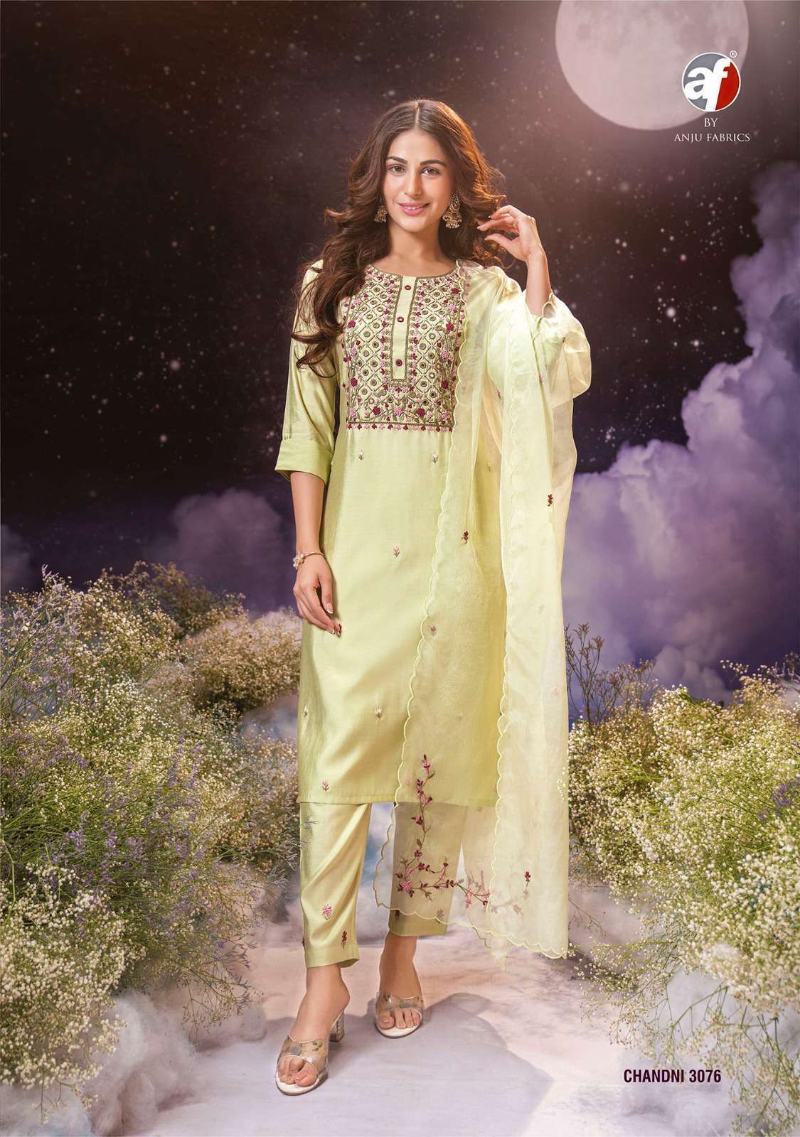 Anju Fabrics Presents Chandani Stylish Kurti Pant Dupatta catalog Wholesaler And Exporter IN Surat 