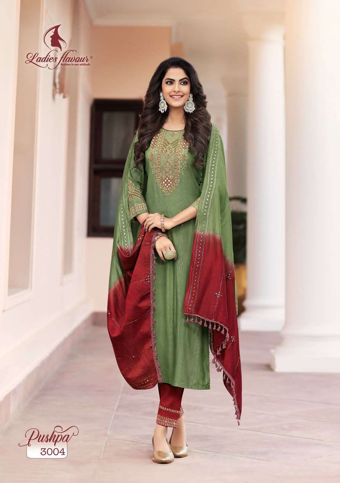 LADIES FLAVOUR PRESENTS PUSHPA VOL 3 AMAZING FUNCTION WEAR READYMADE DESIGNER SALWAR SUITS CATALOG WHOLESALER AND EXPORTER IN SURAT 