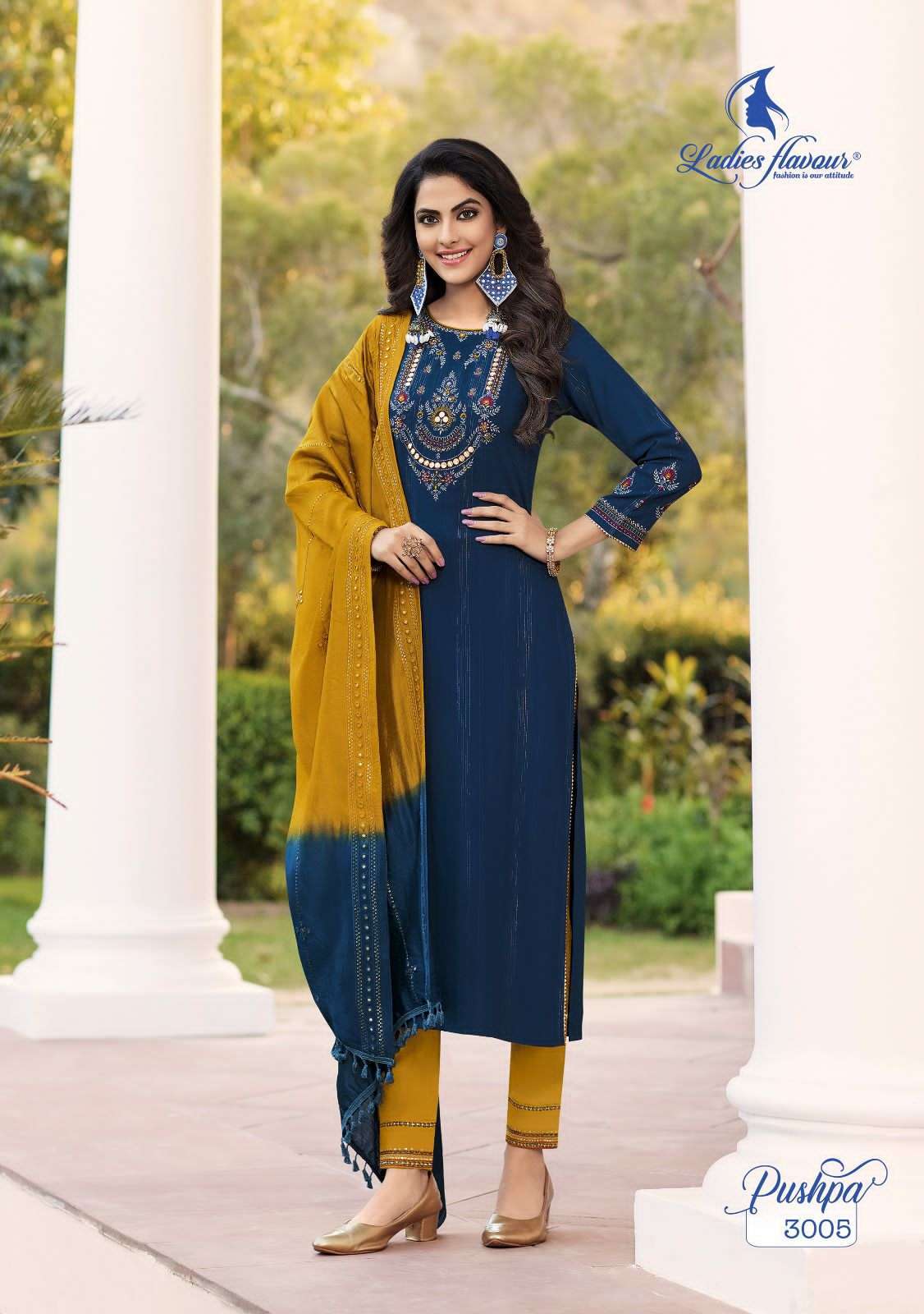 LADIES FLAVOUR PRESENTS PUSHPA VOL 3 AMAZING FUNCTION WEAR READYMADE DESIGNER SALWAR SUITS CATALOG WHOLESALER AND EXPORTER IN SURAT 