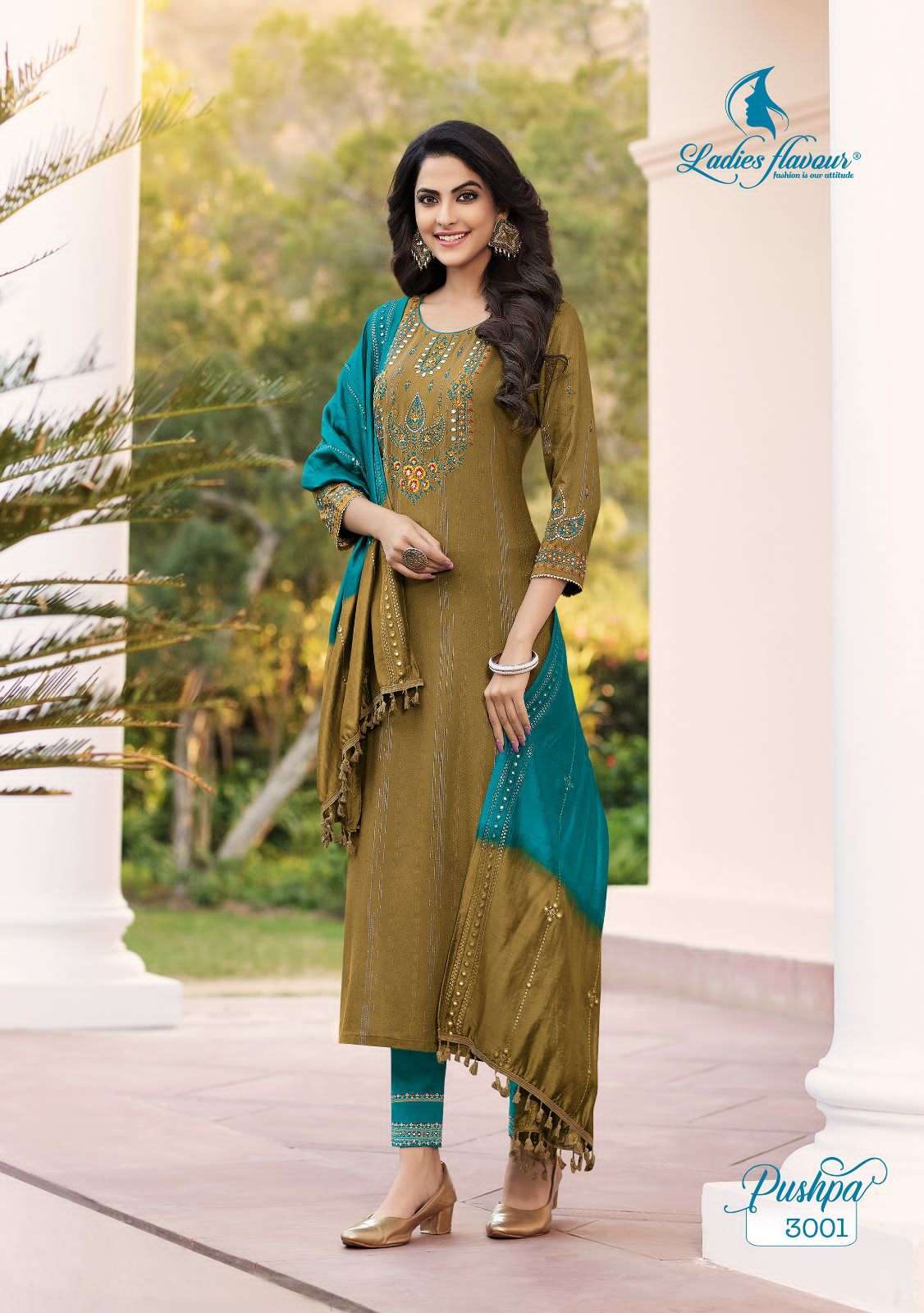 LADIES FLAVOUR PRESENTS PUSHPA VOL 3 AMAZING FUNCTION WEAR READYMADE DESIGNER SALWAR SUITS CATALOG WHOLESALER AND EXPORTER IN SURAT 