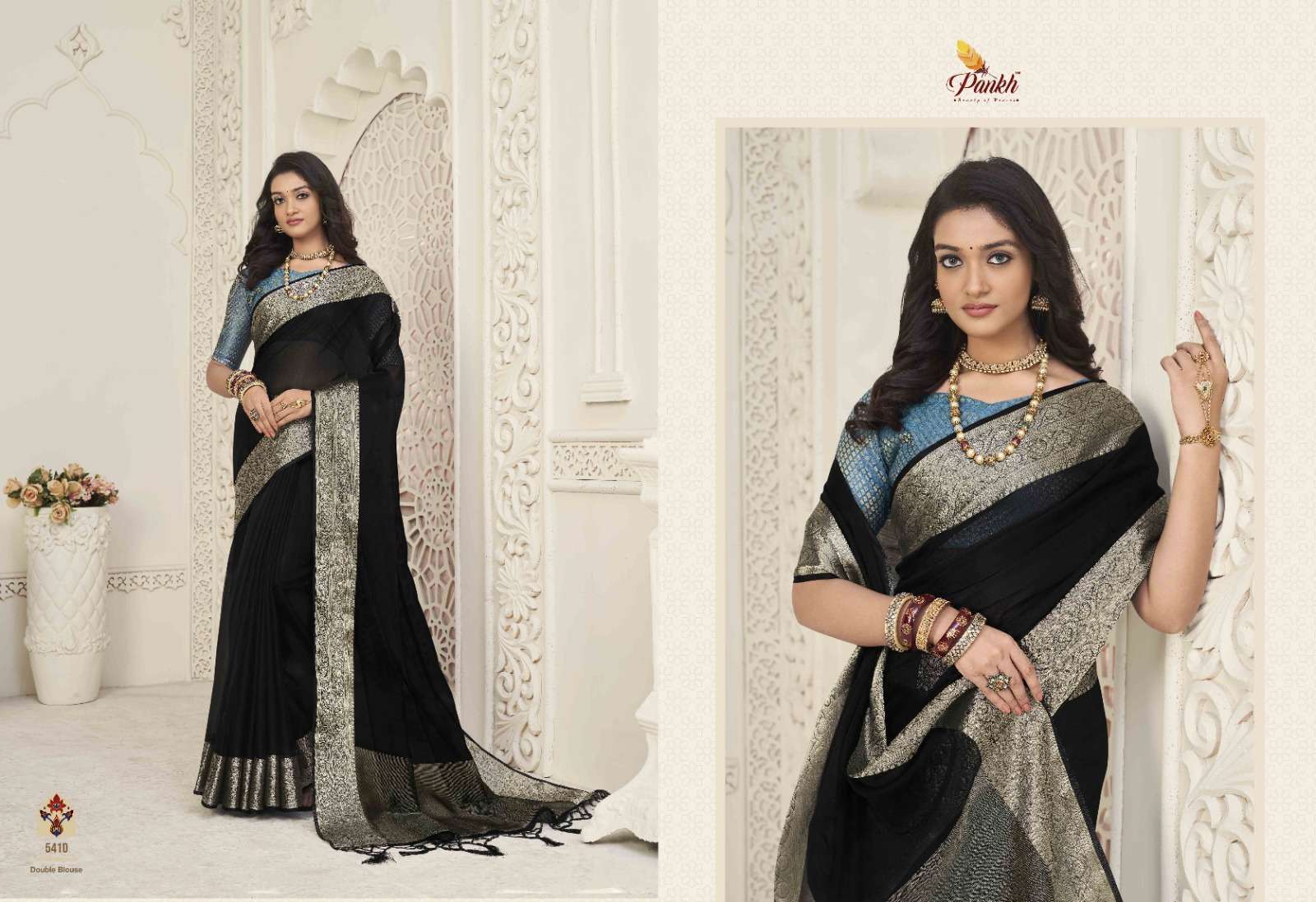Pankh presents Zoya silk vol-1 organza sarees catalog wholesaler and exporters 